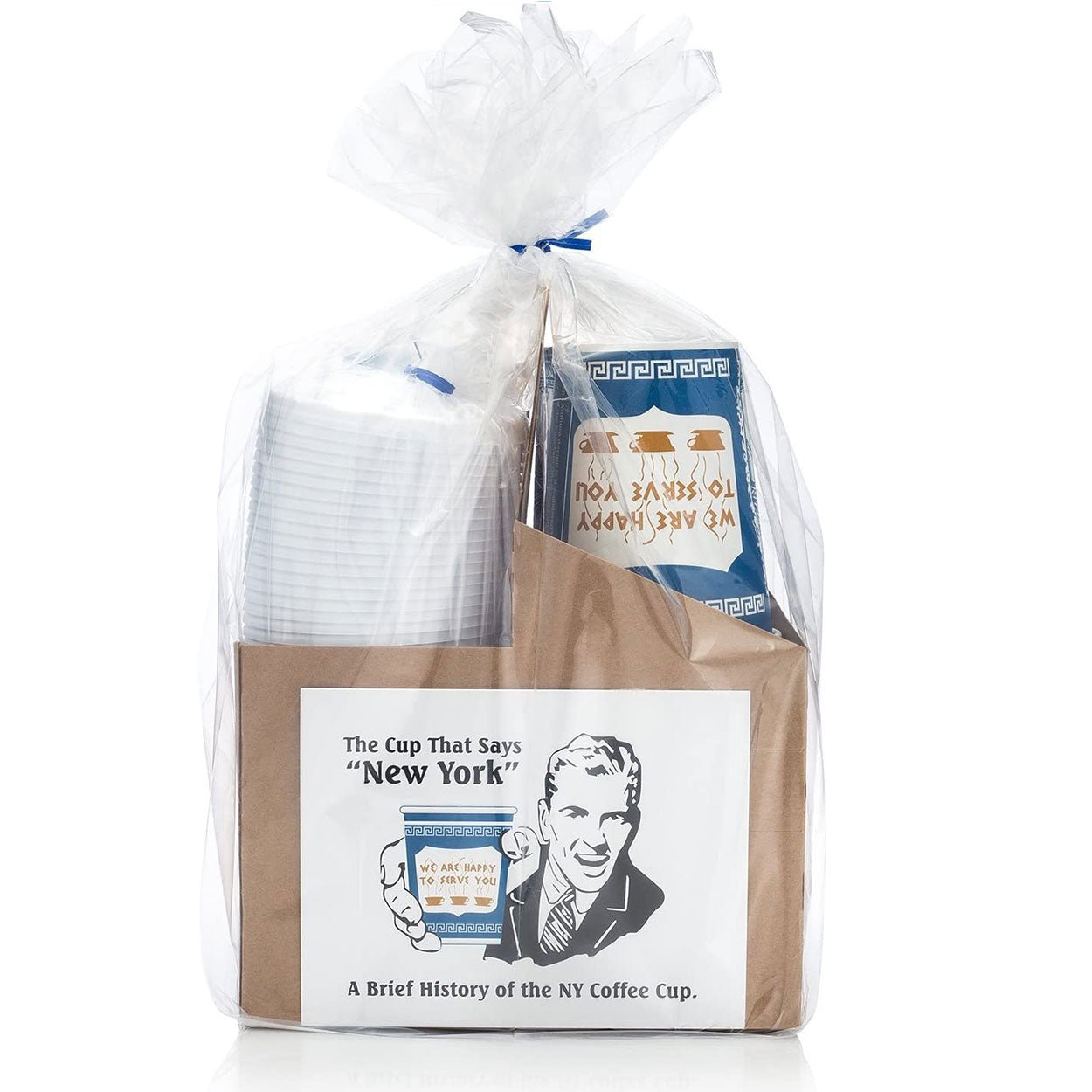 Original NY Coffee - to - Go Cups (50 paper cups with lids) - NY Coffee Cup (Official)