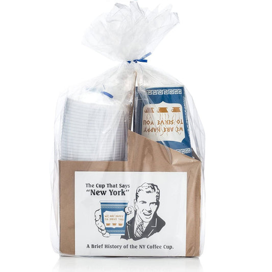Original NY Coffee - to - Go Cups (50 paper cups with lids) - NY Coffee Cup (Official)