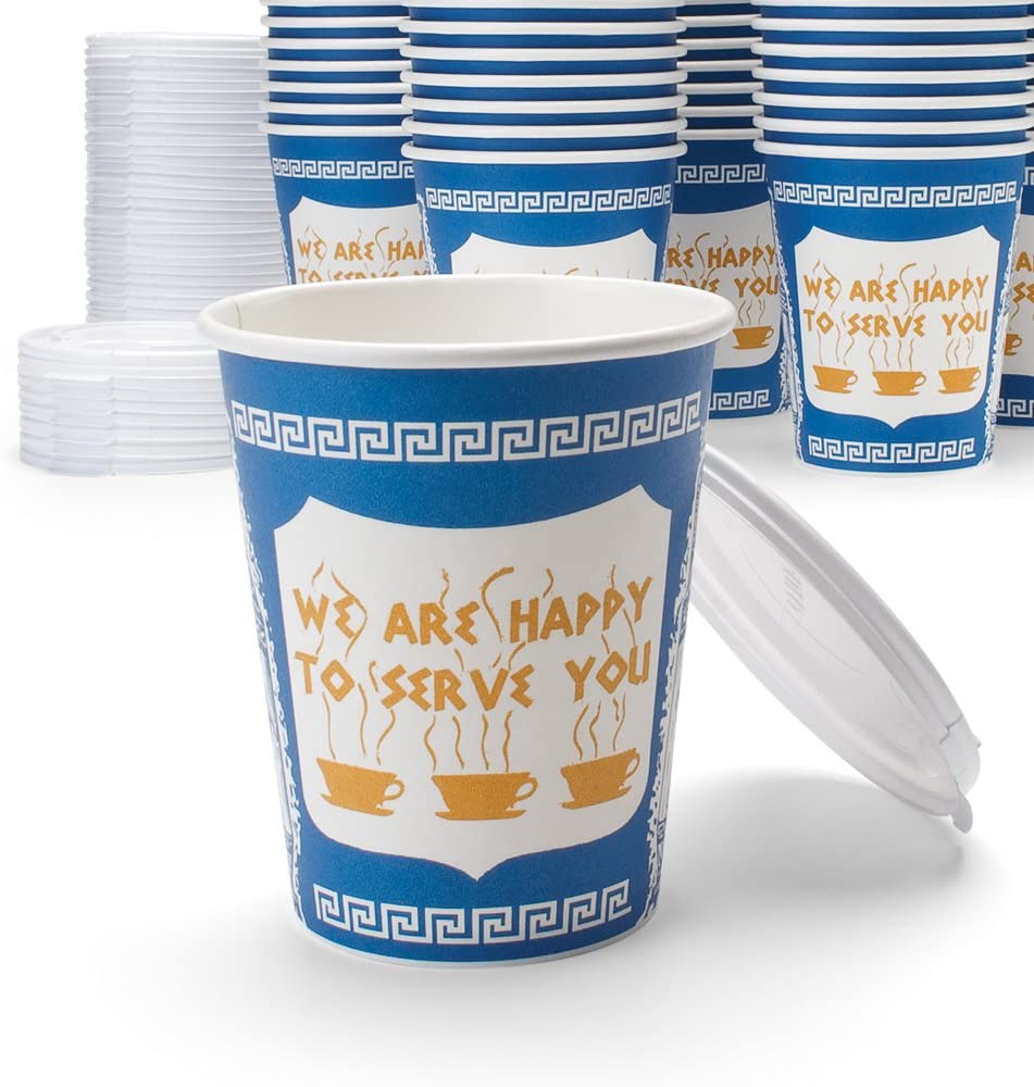 Original NY Coffee Cups (Master Case of 1000 paper cups plus lids) by SOLO