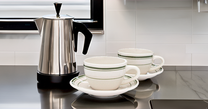 NY COFFEE CUP - A sturdy, vintage-style coffee cup and saucer set, bringing the charm of a Jersey diner to your table. 