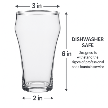 Retro - Classic Bell - Shaped Soda Fountain Glass – 16 - Ounces – Set of 2 (Gift Box Collection) - NY Coffee Cup (Official)