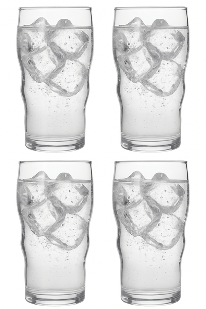 1950 Jersey Diner Retro Water Glass, 4 - Piece Set (Gift Box Collection) - NY Coffee Cup (Official)