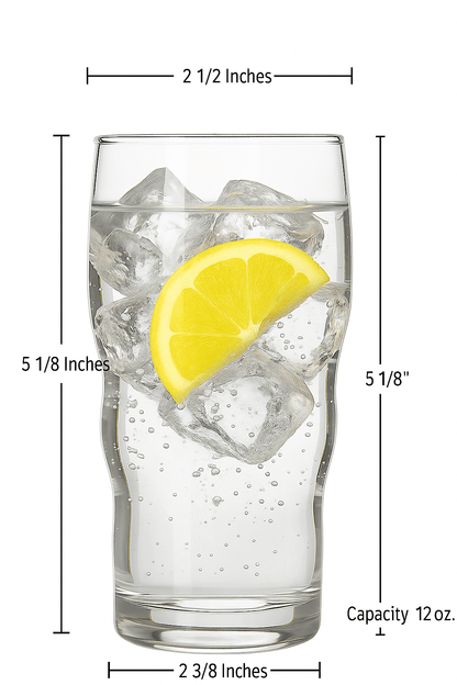 1950 Jersey Diner Retro Water Glass, 4 - Piece Set (Gift Box Collection) - NY Coffee Cup (Official)