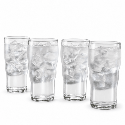 Authentic 1950s Jersey Diner Water Glasses – Set of 4 Retro Soda Fountain Tumblers - NY Coffee Cup (Official)
