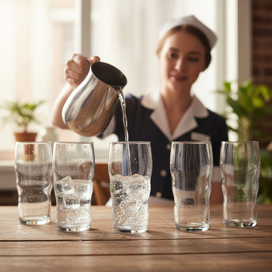 Authentic 1950s Jersey Diner Water Glasses – Set of 4 Retro Soda Fountain Tumblers - NY Coffee Cup (Official)