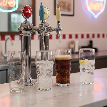 Authentic 1950s Jersey Diner Water Glasses – Set of 4 Retro Soda Fountain Tumblers - NY Coffee Cup (Official)