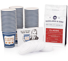 Load image into Gallery viewer, New York City Coffee Gift Set (includes 50 New York City &quot;Anthora&quot; Paper Cups PLUS 12-oz Bag of New York City-Roasted Coffee)