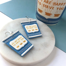 Load image into Gallery viewer, Coffee Cup Earrings | Anthora Coffee Cup Earrings | NY Coffee Cup